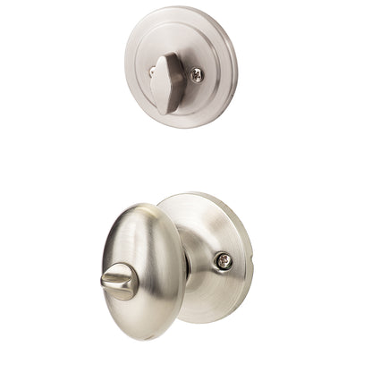 Sure-Loc Arapaho Knob with deadbolt Interior - Satin Nickel