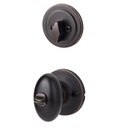 Sure-Loc Arapaho Knob with deadbolt Interior - Vintage Bronze