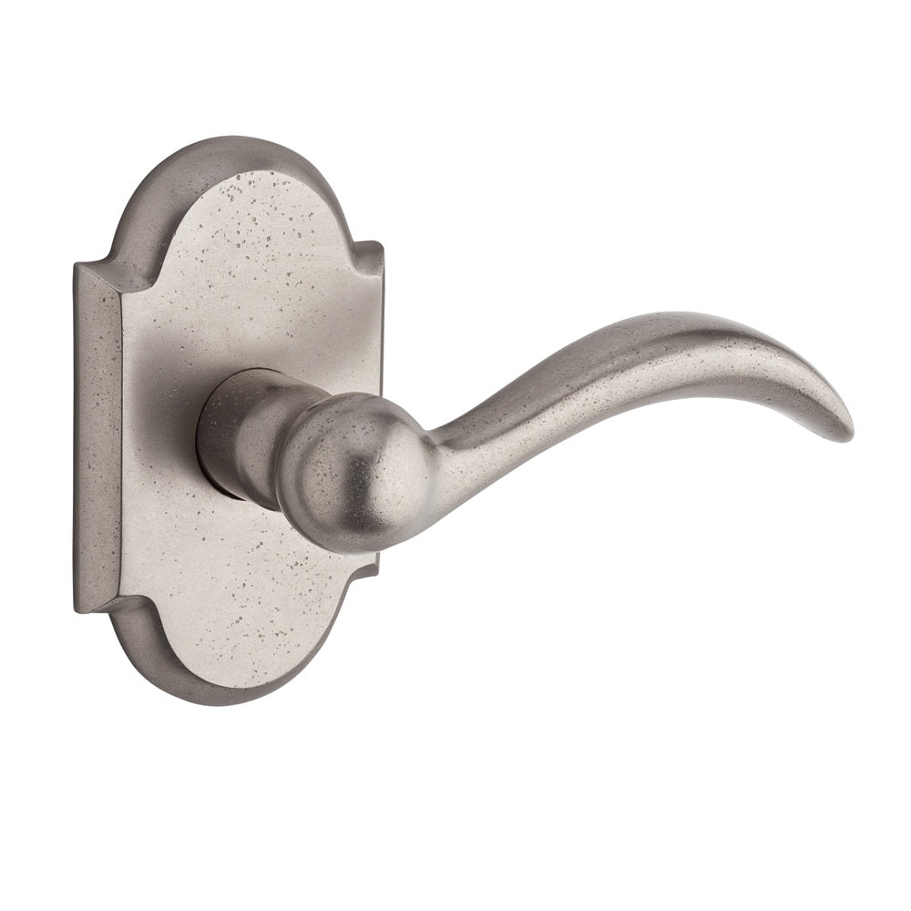 Arch Lever Shown with Arched Rosette in White Bronze