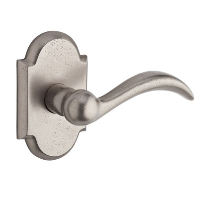 Arch Lever Shown with Arched Rosette in White Bronze