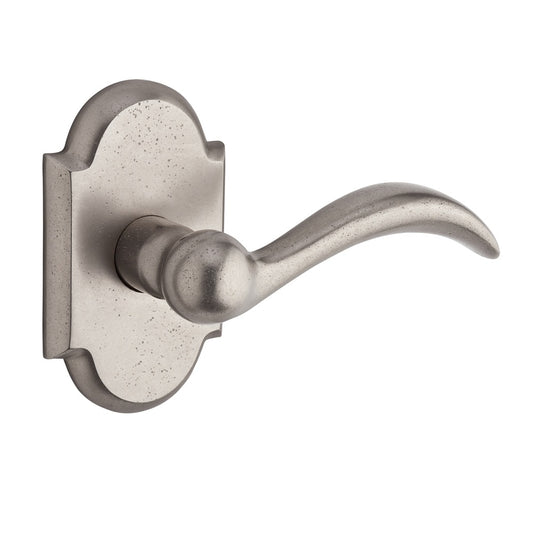 Arch Lever Shown with Arched Rosette in White Bronze