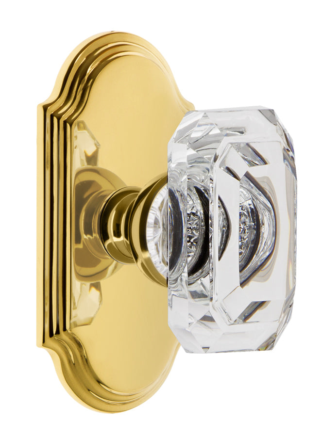 Grandeur Arc Plate with Baguette Clear Knob