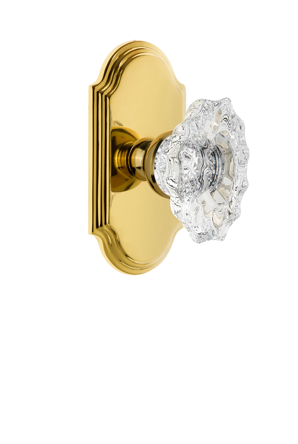 Grandeur Arc Plate with Biarritz Crystal Knob