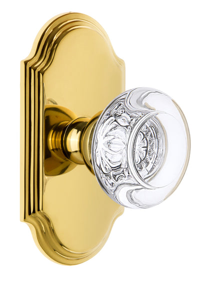 Grandeur Arc Plate with Bordeaux Crystal Knob