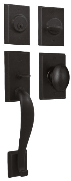 Aspen Handleset - Shown in the Flat Black finish