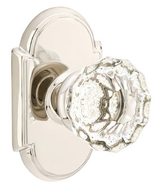 Emtek Astoria Clear Knob with Oval Rosette