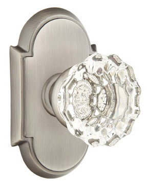 Emtek Astoria Clear Knob With Style Rosette Pewter