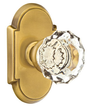 Emtek Astoria Clear Knob With Style Rosette French Antique