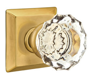 Emtek Astoria Clear Knob With Quincy Rosette French Antique