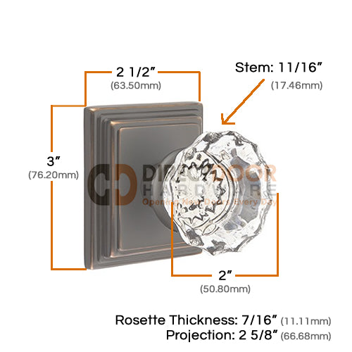Emtek Astoria Knob with Wilshire Rosette