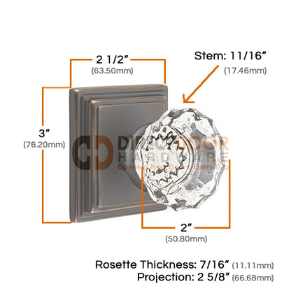 Emtek Astoria Knob with Wilshire Rosette
