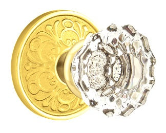 Emtek Astoria Clear Knob With Lancaster Rosette