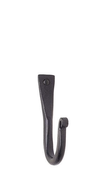 Beslagsboden Classic Rustic 2-3/8 Inch Single Hook In Black Wrought Iron