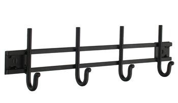 Beslagsboden Profile Rustic Collection Quadruple Hook Rack In Black Wrought Iron