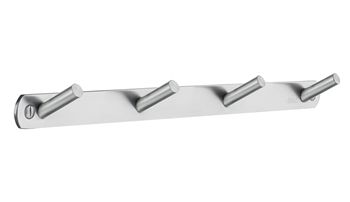Beslgasboden Profile Steel Quadruple Straight Hook Rack In Brushed Stainless Steel 