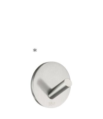 Beslagsboden Design Single Mini Self-Adhesive Hook In Brushed Stainless Steel