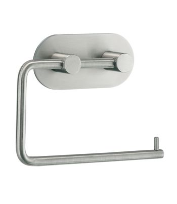 Beslagsboden Design Steel Round Base Toilet Roll Holder In Brushed Stainless Steel