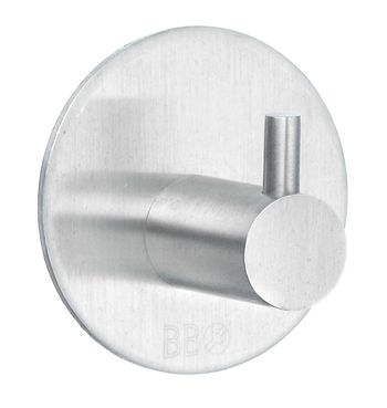 Beslagsboden Design Steel Single Circular Hook In Brushed Stainless Steel