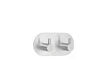 Beslagsboden Design Steel Double Circular Hook In Brushed Stainless Steel