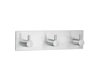 Beslagsboden Design Steel Triple Square Hook In Brushed Stainless Steel
