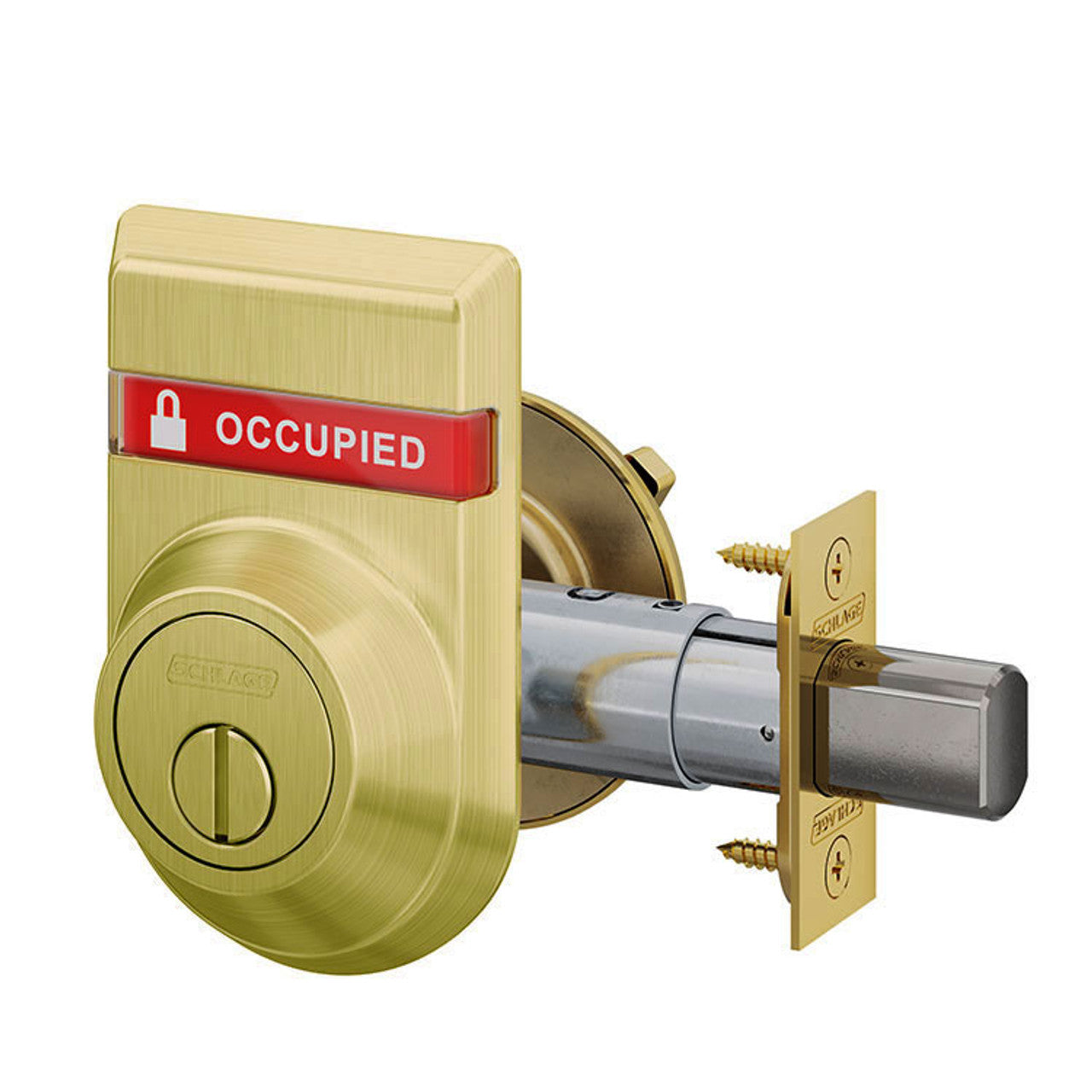 Schlage Commercial B572 Restroom Indicator Lock - Satin Brass