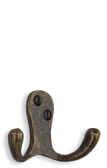Beslagsboden Classic 1-3/4 Inch Double Coat Hook In Antique Brass
