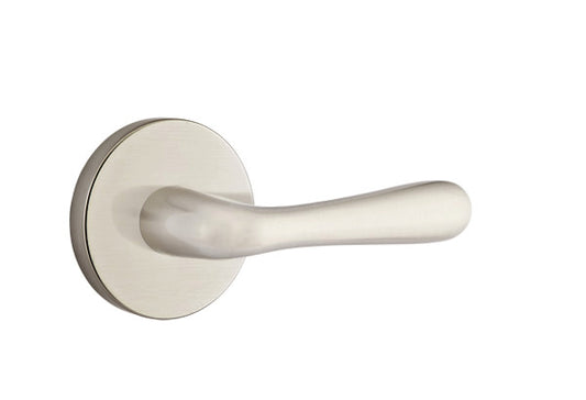 Emtek Basel Door Lever - Disk Rosette - Satin Nickel