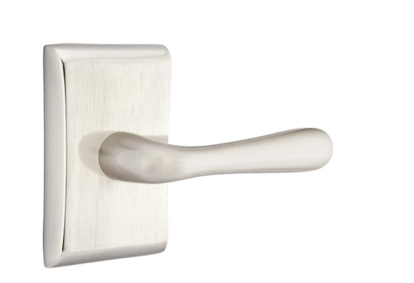 Emtek Basel Door Lever - Neos Rosette - Satin Nickel