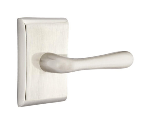 Emtek Basel Door Lever - Neos Rosette - Satin Nickel