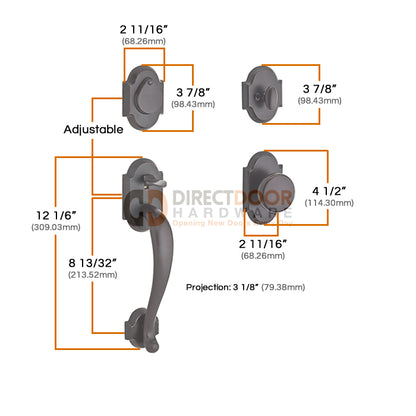 Baldwin Reserve Series Adirondack Handleset