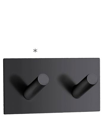 Beslagsboden Design Rectangular Double Hook In Flat Black