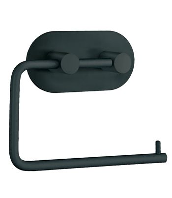 Beslagsboden Design Steel Round Base Toilet Roll Holder In Matte Black Stainless Steel