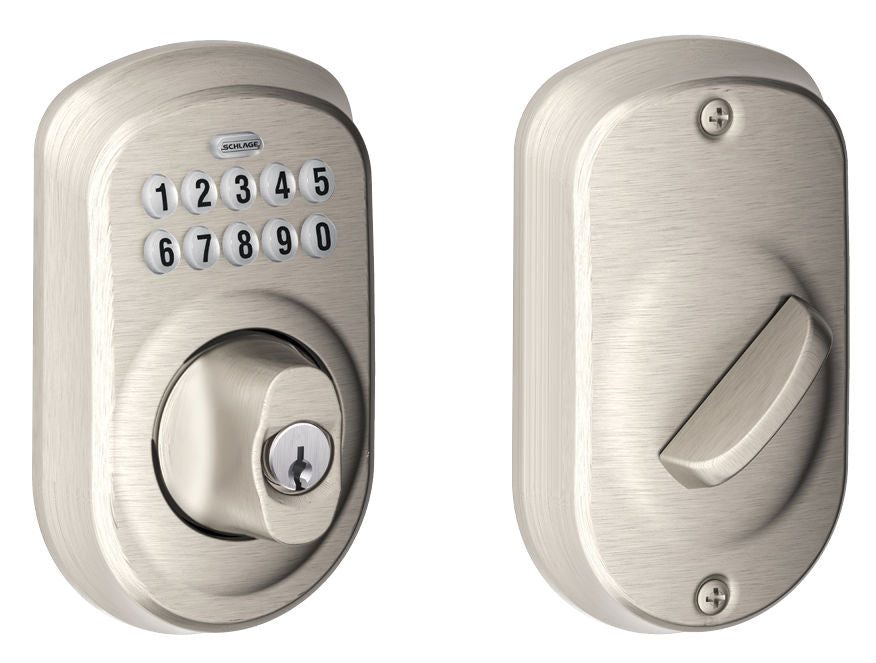Schlage Plymouth Keyless Deadbolt - Satin Nickel