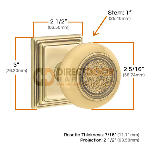 Emtek Belmont Knob with Wilshire Rosette