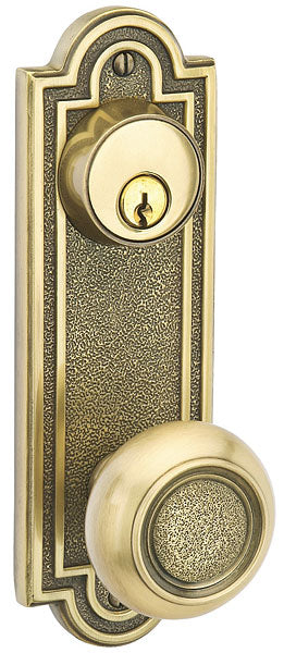 Emtek Belmont Sideplate Lock - Belmont Knob - French Antique