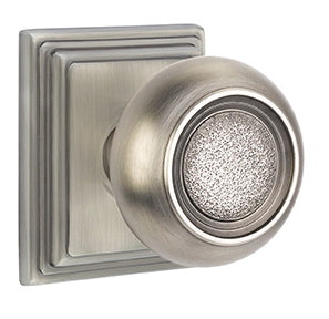 Emtek Belmont Knob with Wilshire Rosette - Pewter