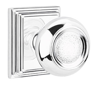 Emtek Belmont Knob with Wilshire Rosette - Polished Chrome