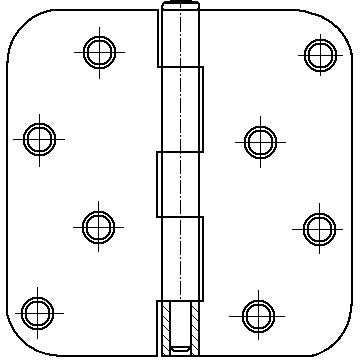 Advantage Rounded Corner Door Hinges