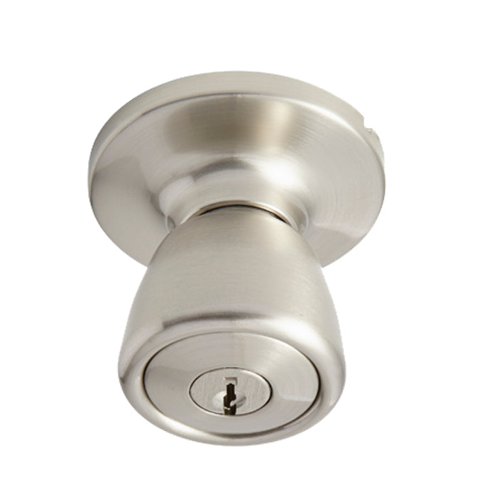 Better Home Products Land's End Keyed Knob in Satin Nickel