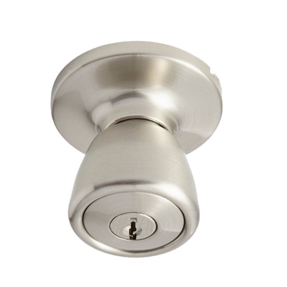 Better Home Products Land's End Keyed Knob in Satin Nickel