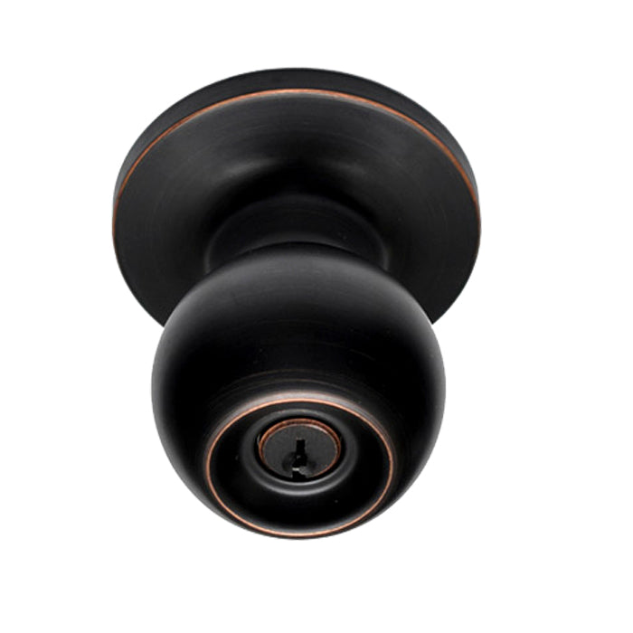Better Home Products Marina Keyed Knob in Dark Bronze