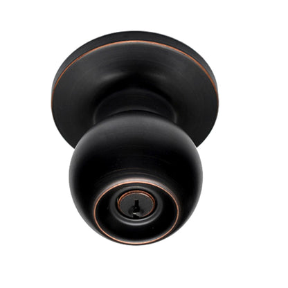 Better Home Products Marina Keyed Knob in Dark Bronze