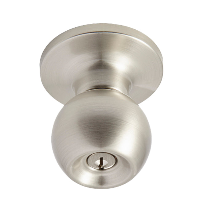 Better Home Products Marina Keyed Knob in Satin Nickel
