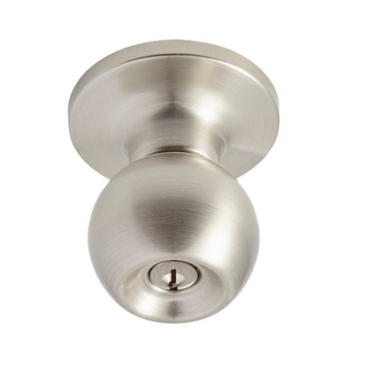 Better Home Products Marina Keyed Knob in Satin Nickel