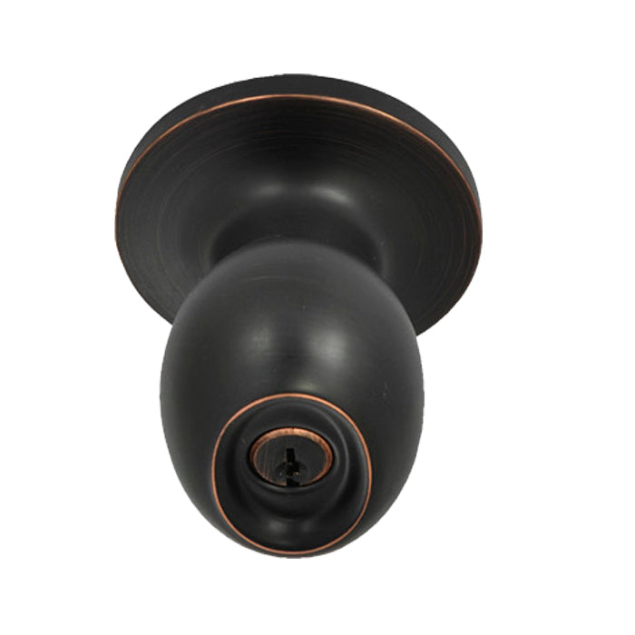 Better Home Products Miraloma Park Keyed Knob in Dark Bronze