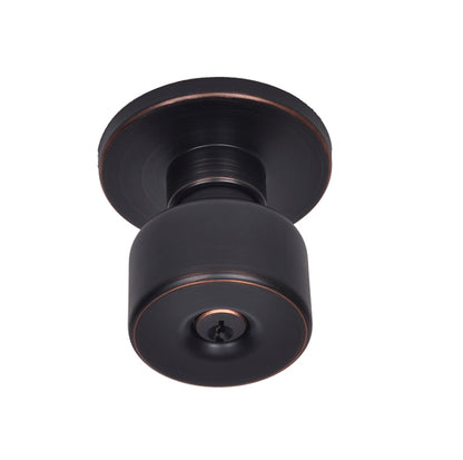 Better Home Products Mission Bell Keyed Knob in Dark Bronze