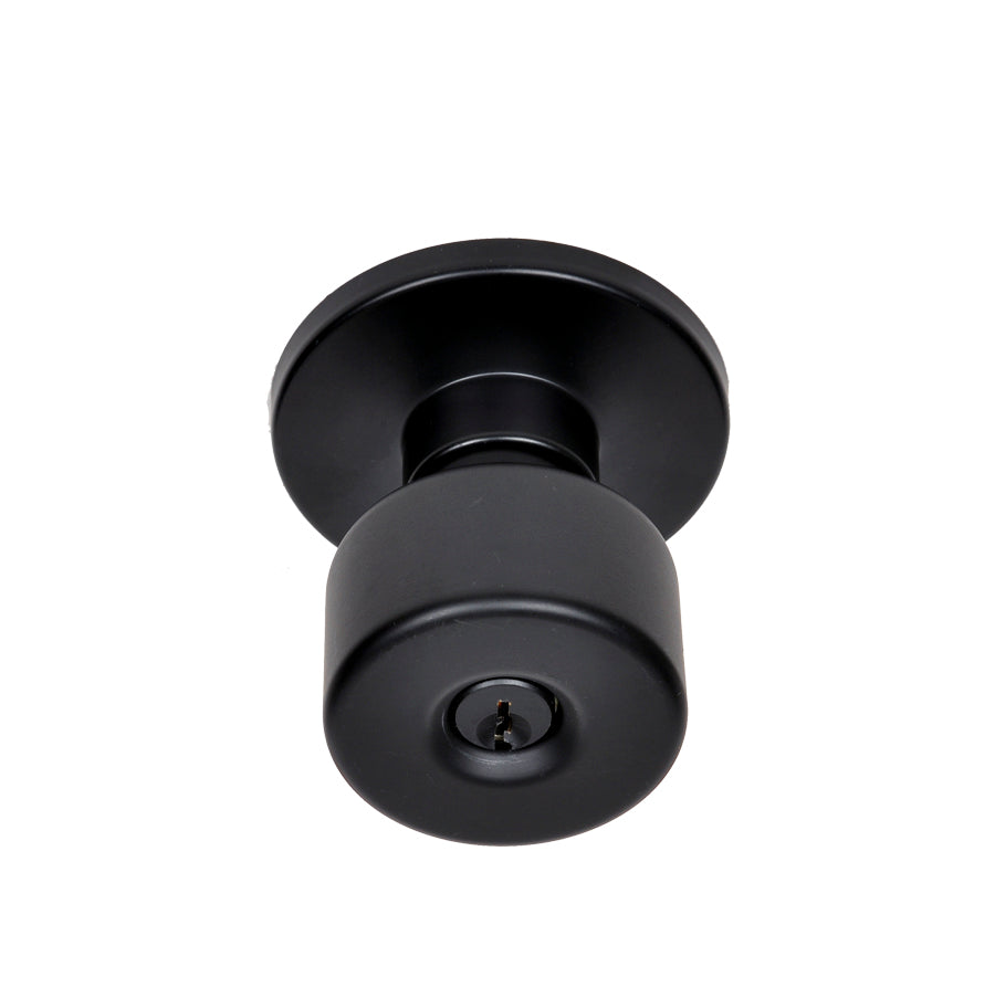 Better Home Products Mission Bell Keyed Knob in Matte Black
