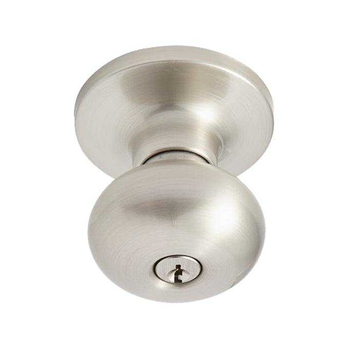 Better Home Products Noe Valley Keyed Knob in Satin Nickel