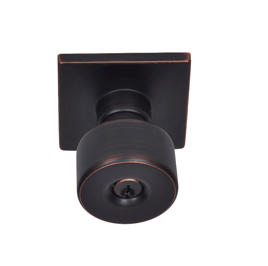 Better Home Products Union Square Keyed Knob in Dark Bronze