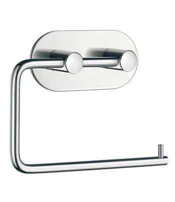 Beslagsboden Design Steel Round Base Toilet Roll Holder In Polished Stainless Steel